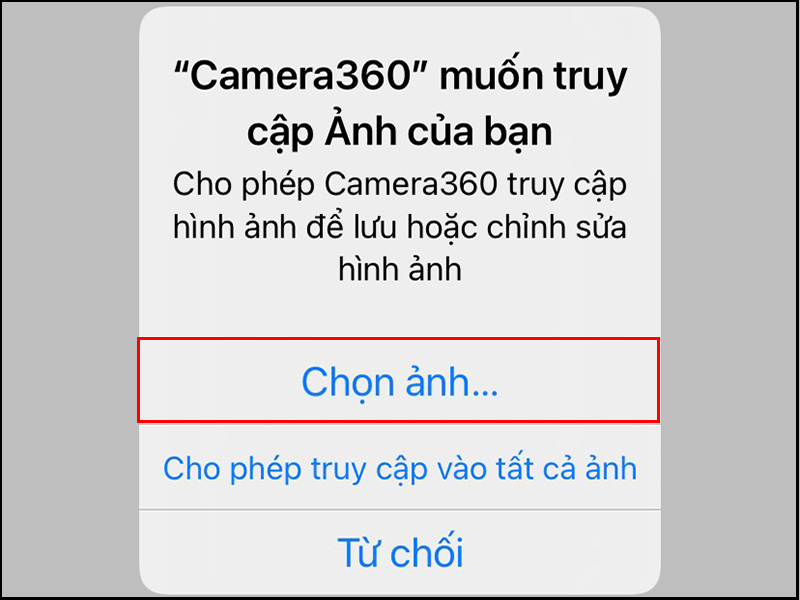 Màn hình sẽ xuất hiện thông báo 